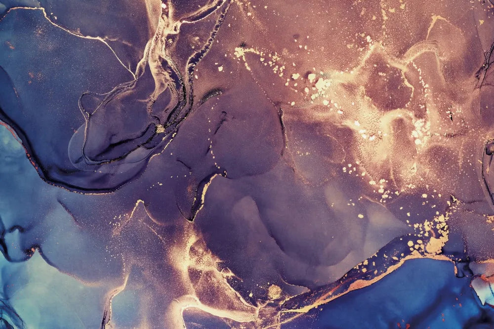Violet with gold fluid