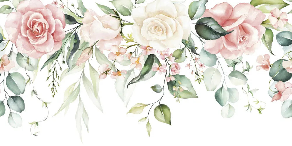 Beautiful roses, watercolor