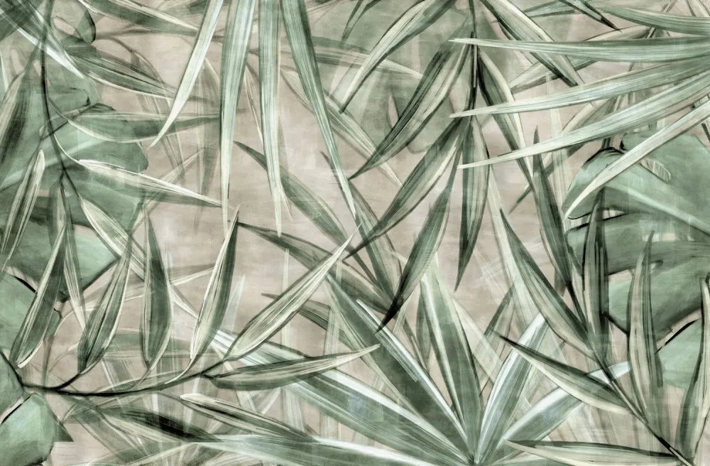 Green exotic leaves