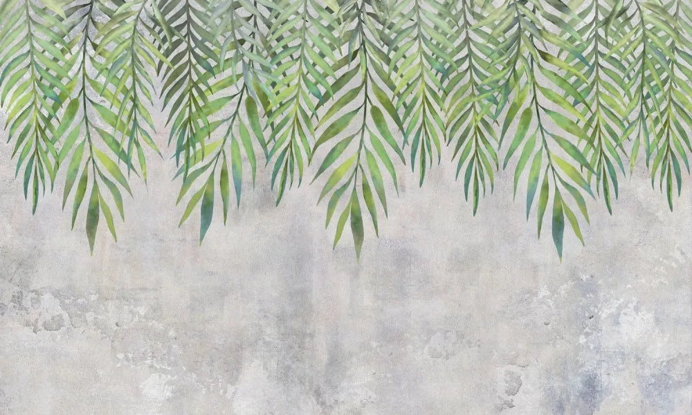 Hanging palm leaves