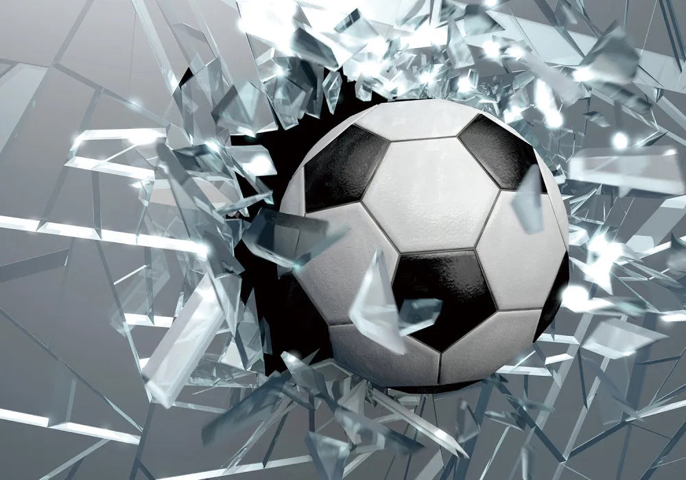 Soccer ball and glass 3D