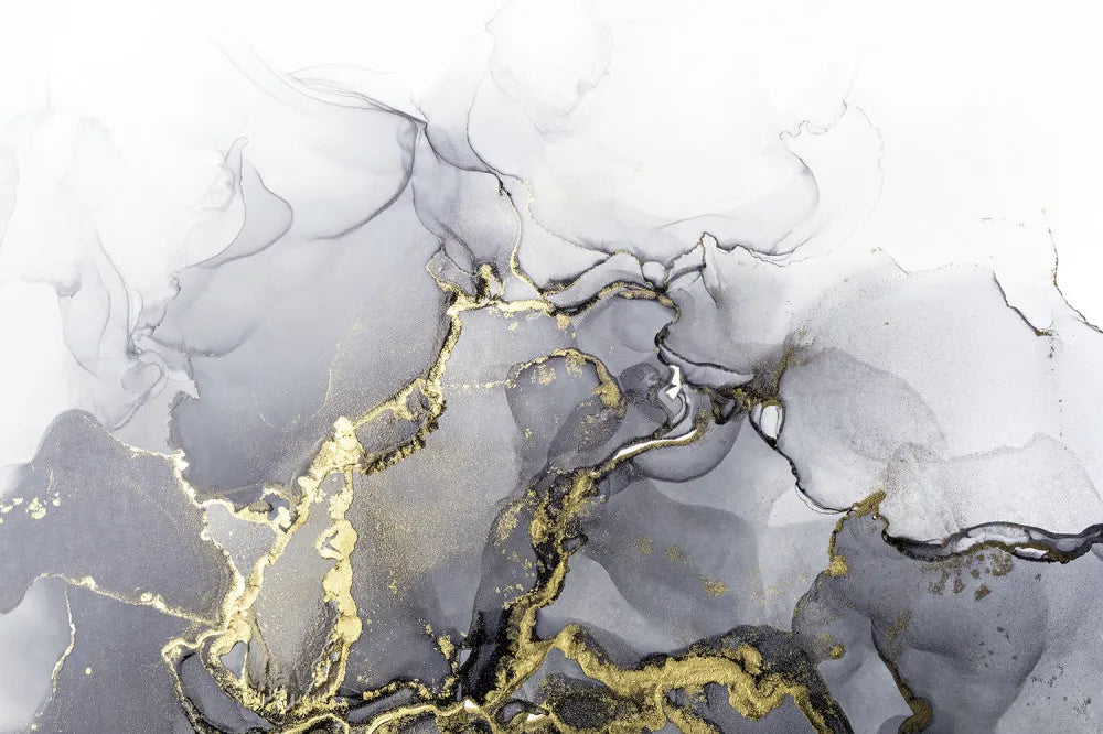 Gray and gold fluid
