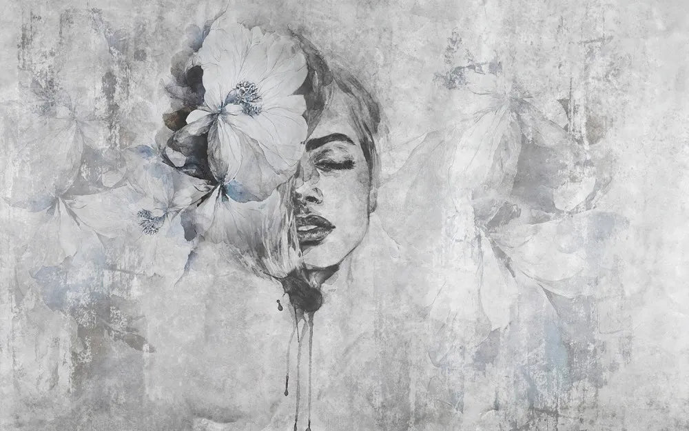 Girl's face, watercolor