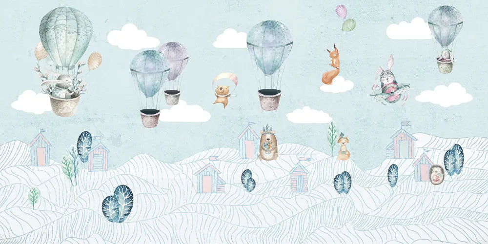 Hares on balloons