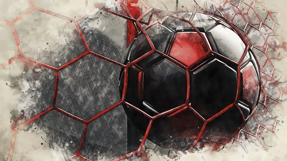 Soccer ball in the net