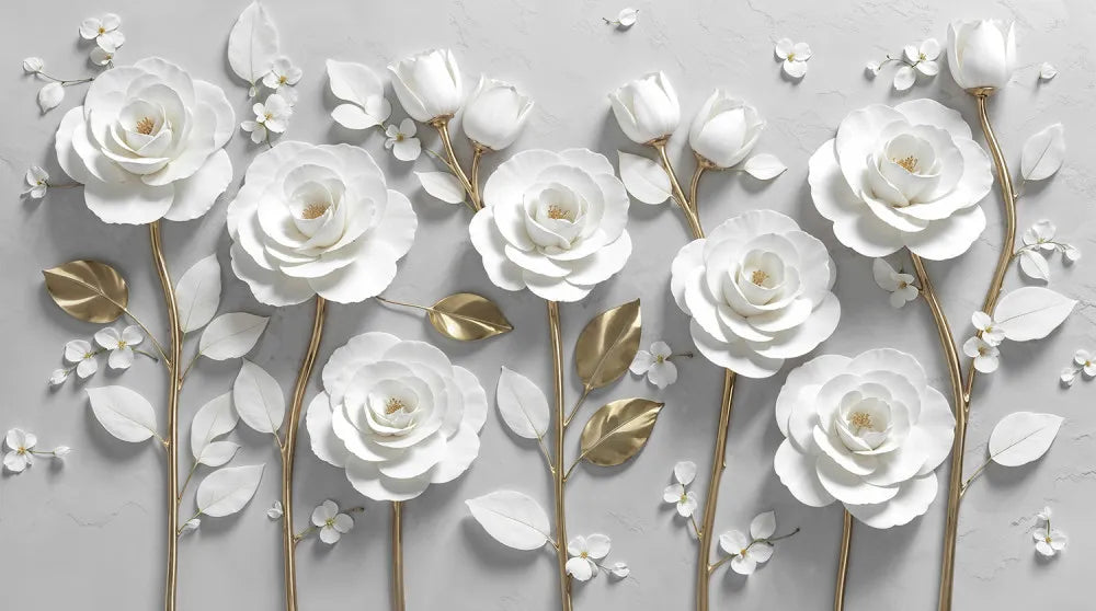 White roses 3D