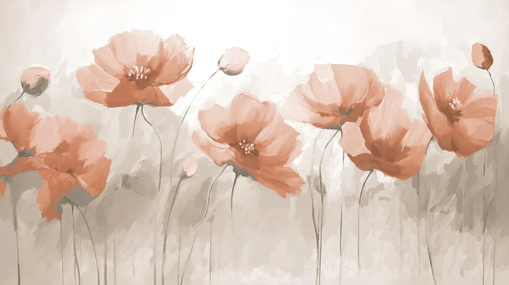Tender red poppy