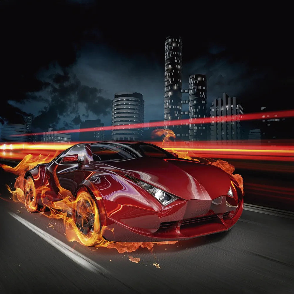Burning car