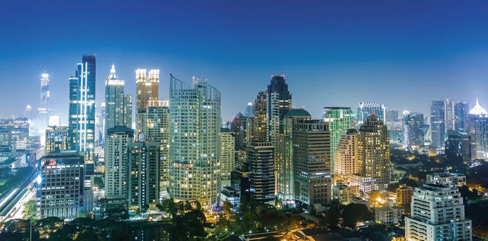 Panorama of night Bangkok