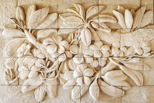 Flowers, stone carving