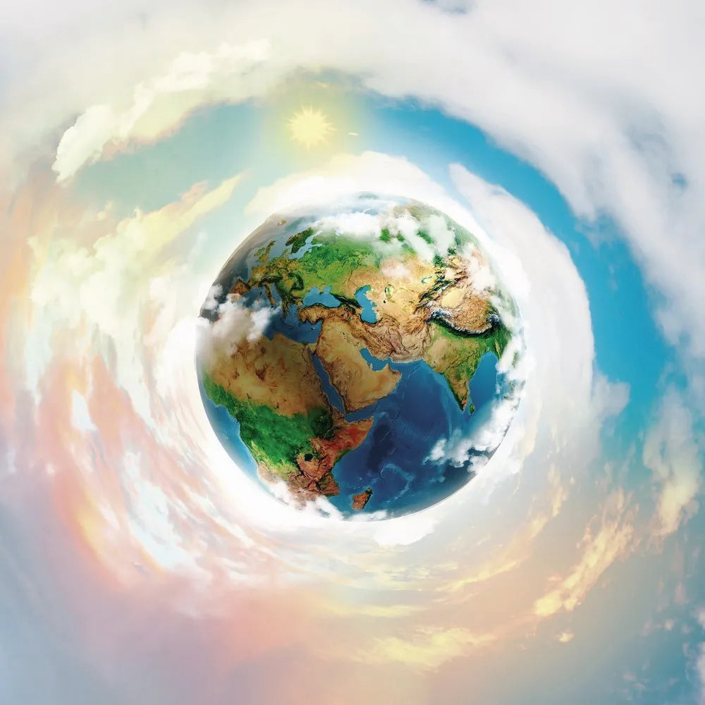 The surface of the earth