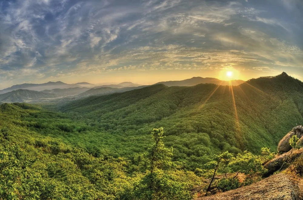 Sunrise over the valley