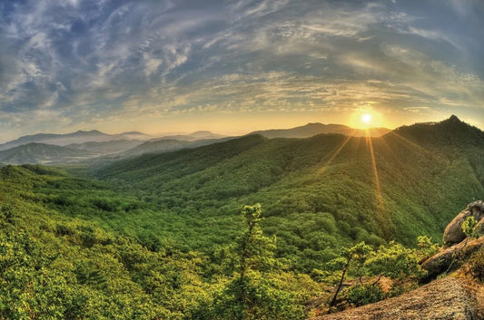 Sunrise over the valley