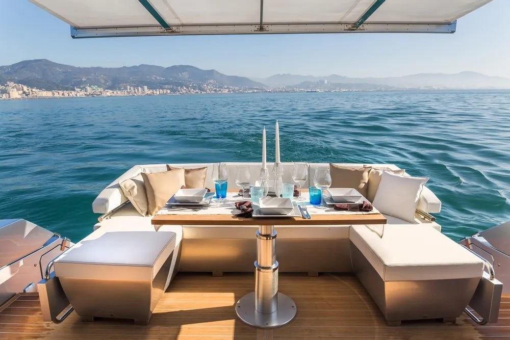 The interior is on a pleasure boat