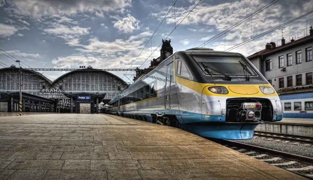 The high-speed train at the station