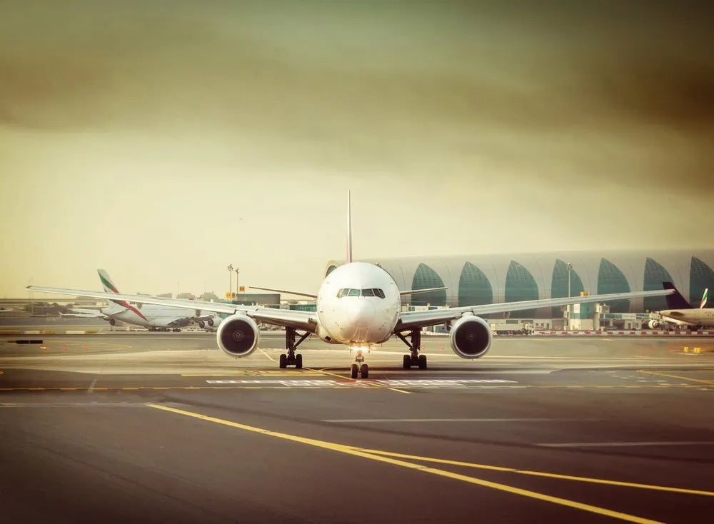 The plane at the airport