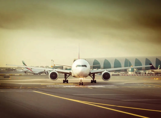 The plane at the airport