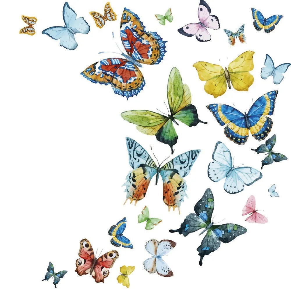 Hand drawn butterflies