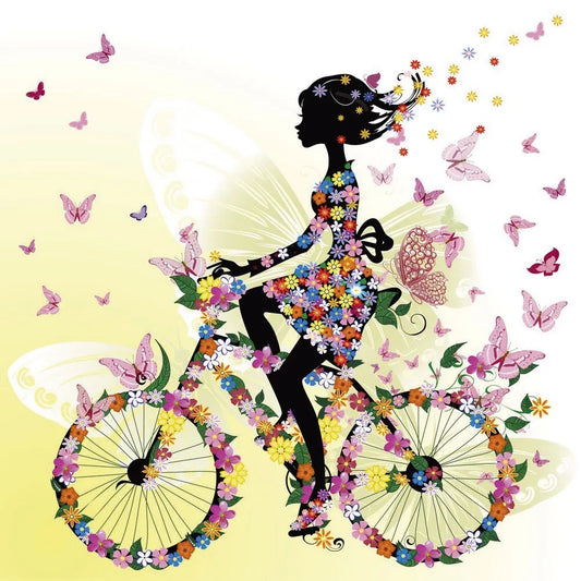 The girl on the bike