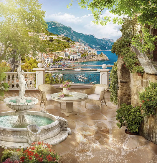 A courtyard in Italy