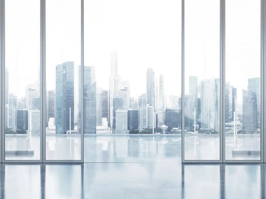 Office interior with balcony