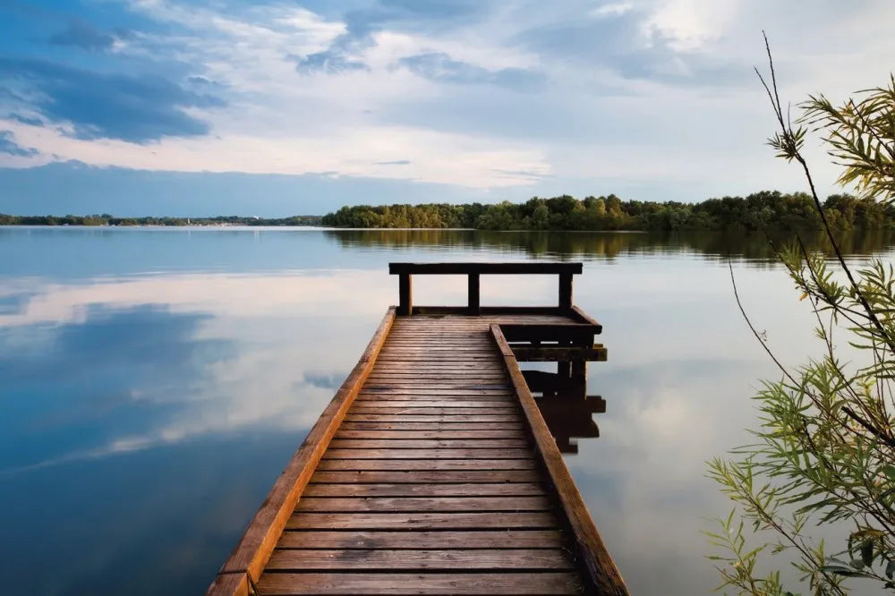 Wooden pier on a lake