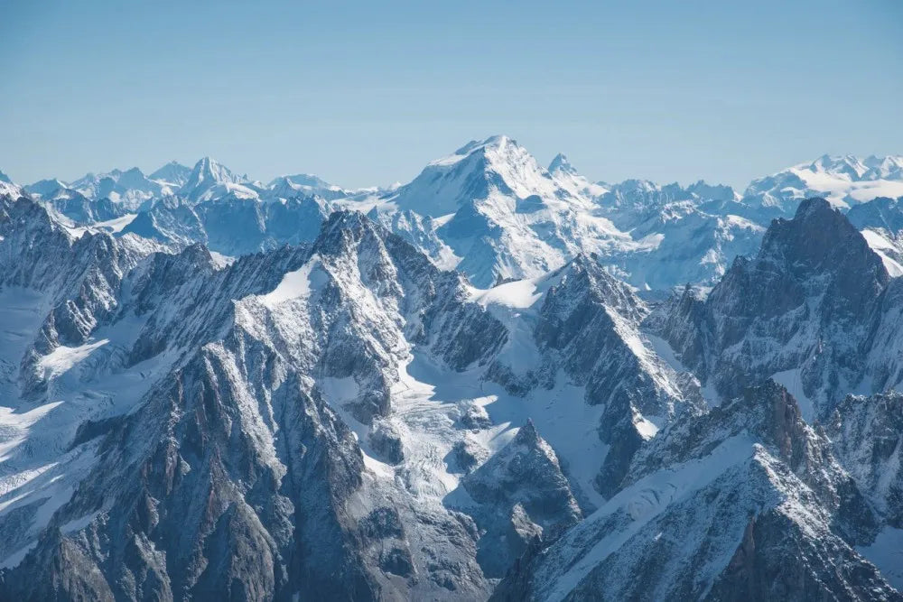Snow-covered rocks