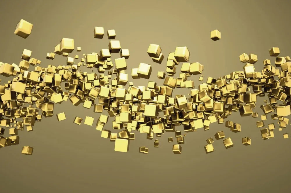 Gold cubes