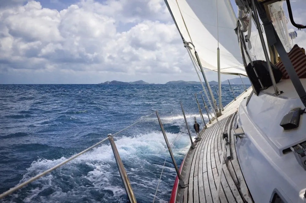 The deck of the yacht