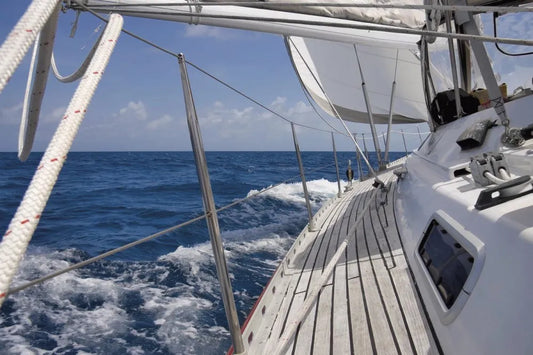 The deck of the yacht
