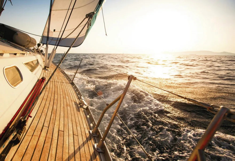 The deck of the yacht