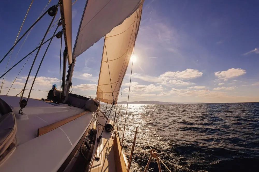 The deck of the yacht
