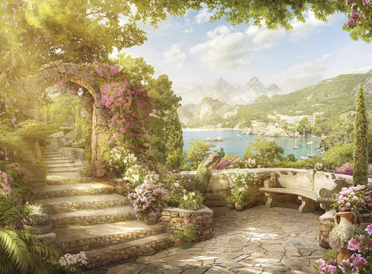 Garden on the coast of Italy