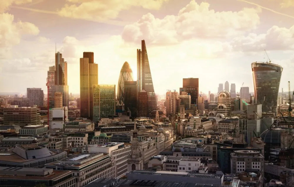 The business district of London
