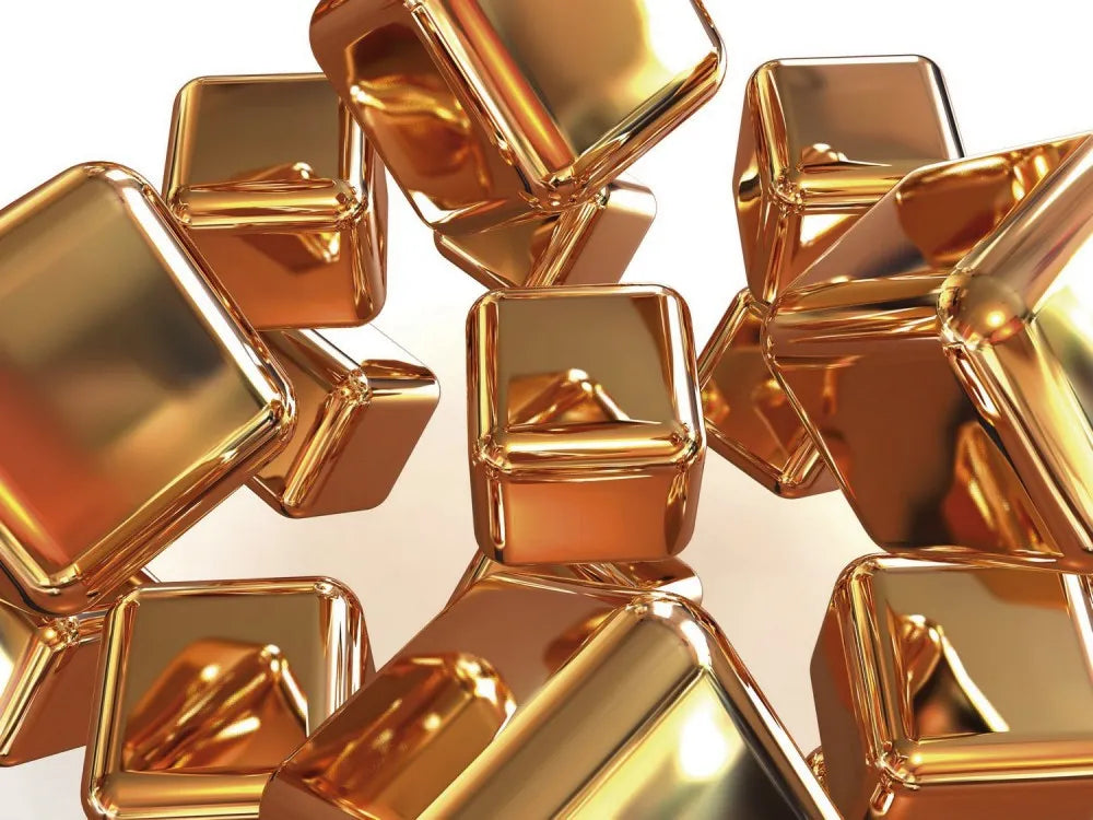 Gold cubes
