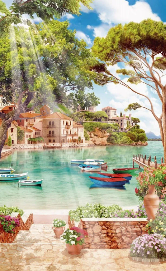 Houses on the shore