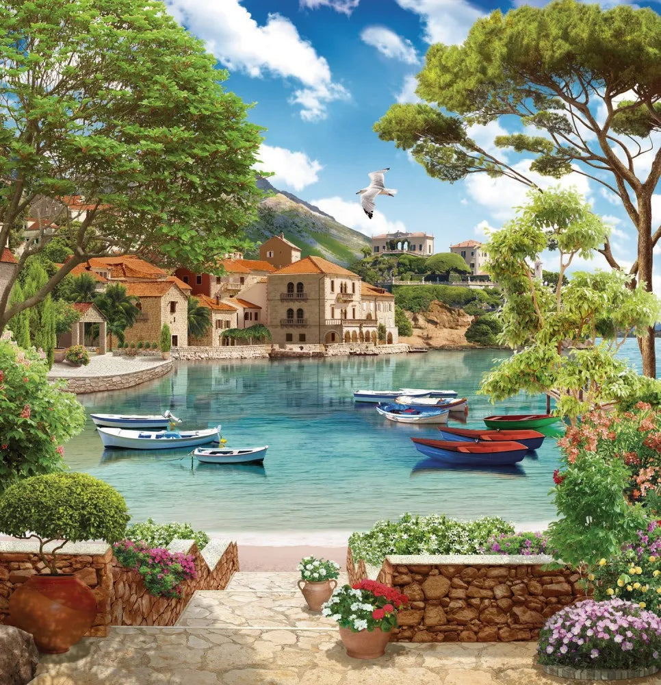 Houses on the shore