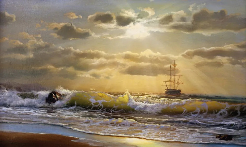 Ship near the coast