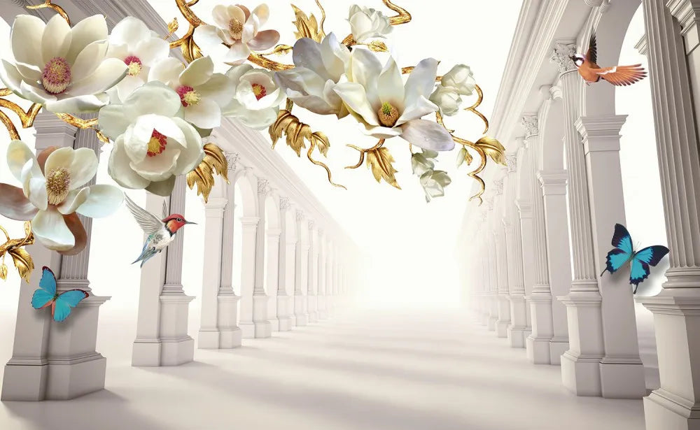 Magnolia and column 3D