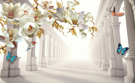 Magnolia and column 3D