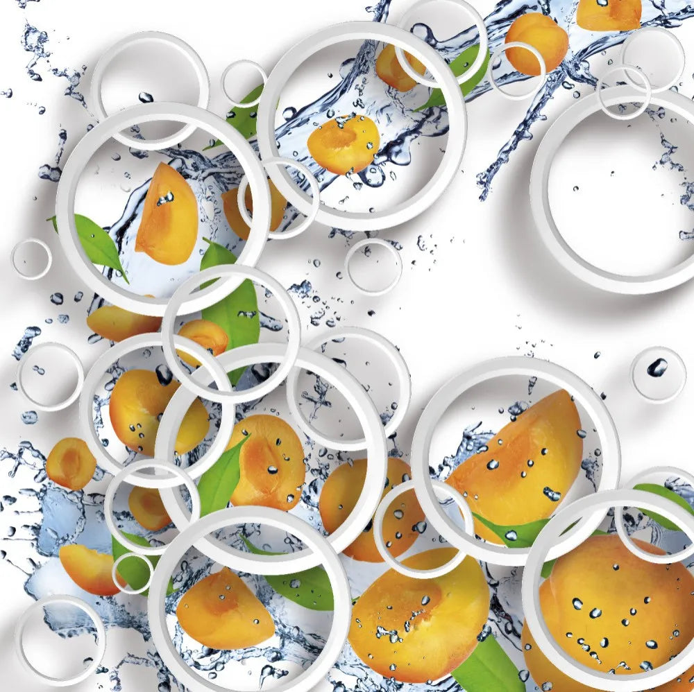 Apricot and mint, 3D