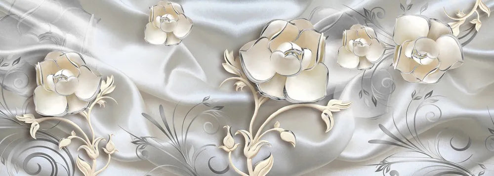Golden flowers 3D