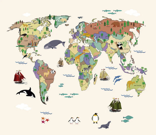 Color geographical map