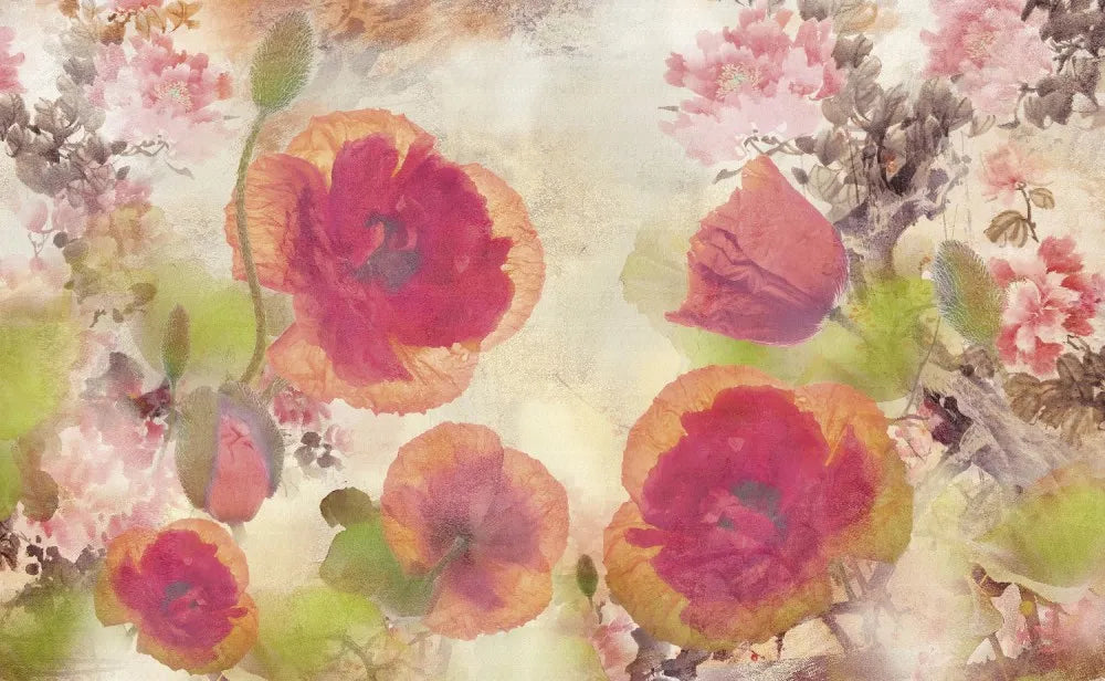 Abstract poppies