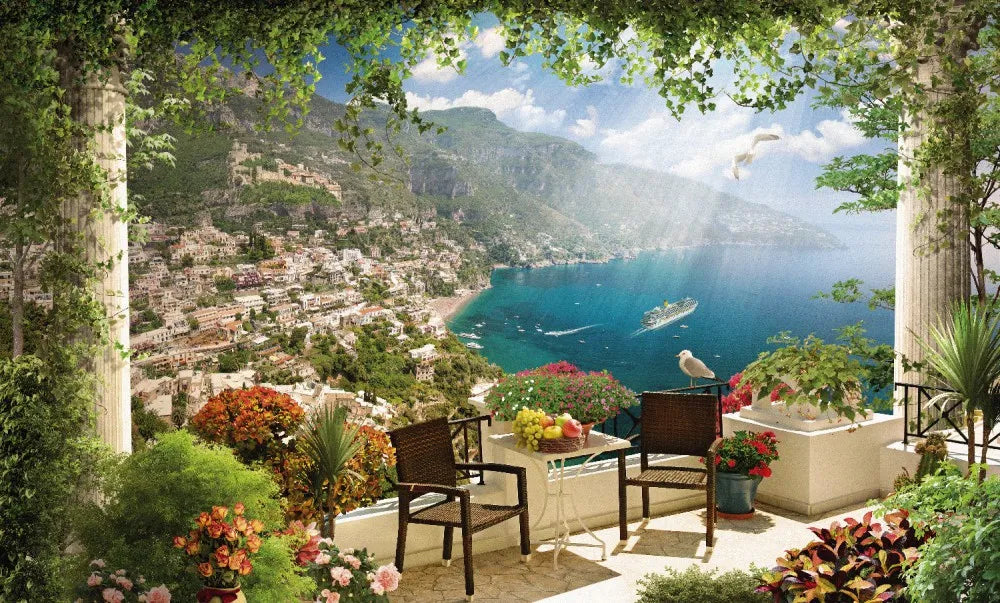 Terrace off the Italian coast