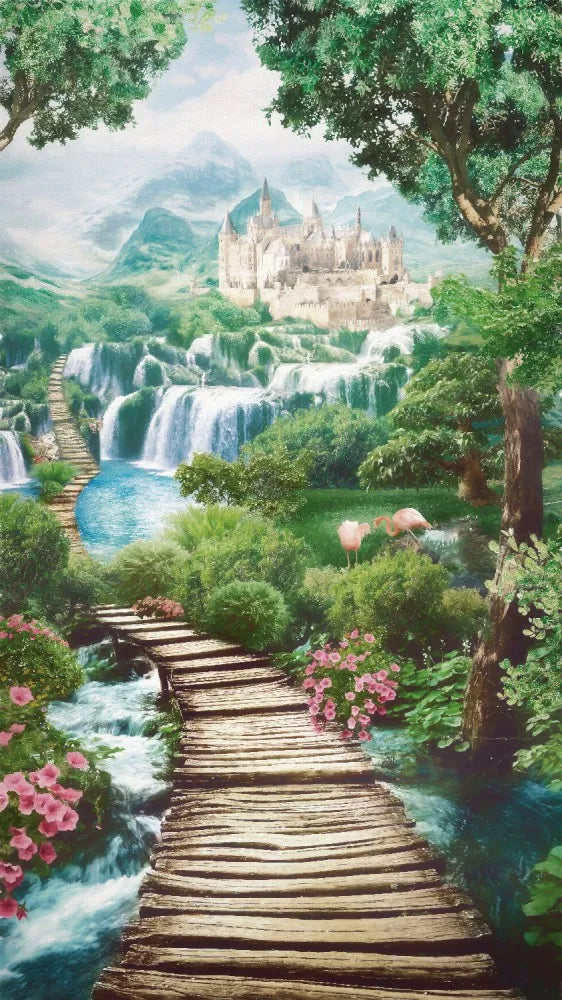 The path to the castle, drawing