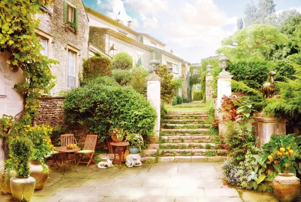 The courtyard in France