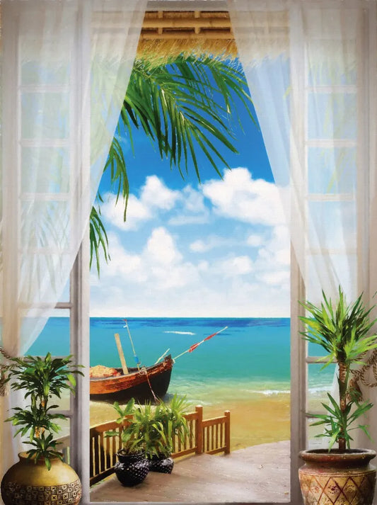 Window to the sea, drawing