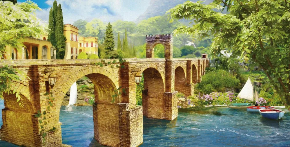 The bridge over the river, drawing