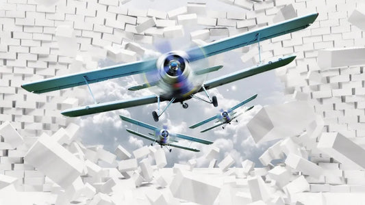 The plane brick wall